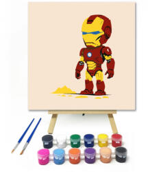  Modern vasőr - gyerek számfestő készlet - 20×20 cm (Keretre feszítve)