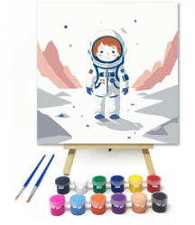  Holdi kaland - gyerek számfestő készlet - 20×20 cm (Keretre feszítve)