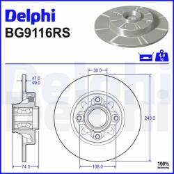DELPHI féktárcsa DELPHI BG9116RS (BG9116RS)