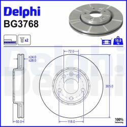 DELPHI féktárcsa DELPHI BG3768 (BG3768)