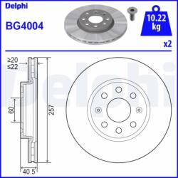 DELPHI féktárcsa DELPHI BG4004 (BG4004)