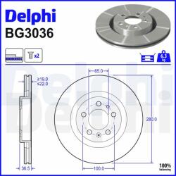 DELPHI féktárcsa DELPHI BG3036 (BG3036)