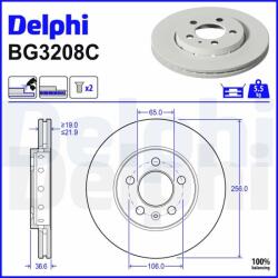 DELPHI féktárcsa DELPHI BG3208C (BG3208C)