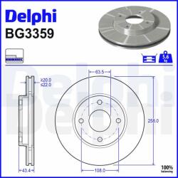DELPHI féktárcsa DELPHI BG3359 (BG3359)