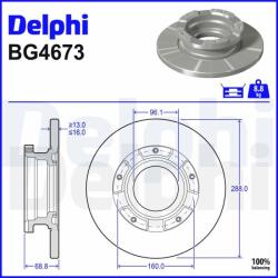 DELPHI féktárcsa DELPHI BG4673 (BG4673)