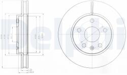 DELPHI féktárcsa DELPHI BG4187C (BG4187C)