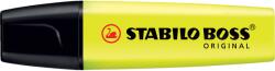 STABILO Szövegkiemelő 2-5mm, vágott hegyű, STABILO Boss original 70/24 sárga