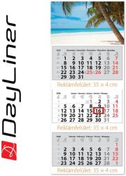 Dayliner Speditőr naptár 3 tömb, 3 hónap Maxi Classic 350 × 820 mm, fehér lapokkal Tengerpart Dayliner 2026 - suplix