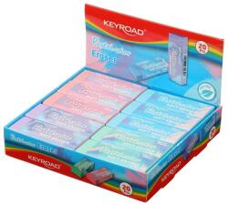 Keyroad Radír, PVC mentes 20 db/display Keyroad Pastel Color vegyes színek