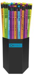 Connect Grafitceruza HB, radíros, fluo színű test és radír, Connect 72 db/csomag, - suplix