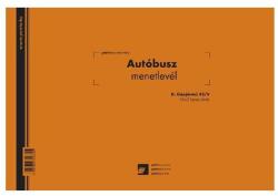  Autóbusz menetlevél A4, 50x2lapos fekvő D. GEPJ. 42