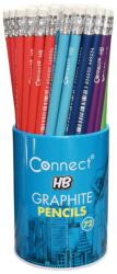 Connect Grafitceruza HB, radíros, színestestű, Connect 72 db/csomag, - suplix