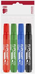 ICO Flipchart marker készlet vízbázisú 1-4mm, vágott Artip 12XXL, 4 klf. szín - suplix