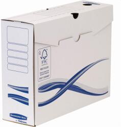 Fellowes Archiváló doboz A4+, 100mm, Fellowes® Bankers Box Basic, 10 db/csomag, kék-fehér - suplix