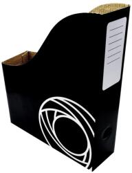 BLUERING Iratpapucs 8cm, mikrohullámú karton Bluering®, fekete - suplix