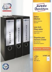 AVERY Etikett címke, 192 x38mm, iratrendezőre 7 címke/ív, 100 ív/doboz, Avery fehér - suplix