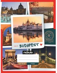 Nebulo Füzet, A4, vonalas, 81-32, ország-város minták, 12 db/csomag Nebulo