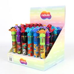 Nebulo Golyóstoll 10színű, baby dino, 30 db/display Nebulo - suplix