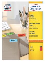 AVERY Etikett címke, 70 x37mm, univerzális, 24 címke/ív, 100 ív/doboz, Avery piros - suplix