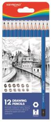 Keyroad Grafitceruza, 12 különböző keménységben, hatszögletű 12 db/bliszter Keyroad - suplix