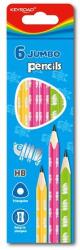 Keyroad Grafitceruza HB, háromszögletű 6 db/bliszter Keyroad Jumbo vegyes színek - suplix