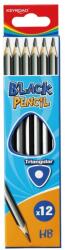 Keyroad Grafitceruza HB, háromszögletű 12 db/bliszter Keyroad Black