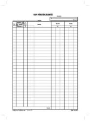  Napi pénztárjelentés A4, 25x2+2 lapos tömb B. 13-25/VX - suplix