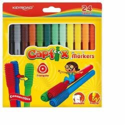 Keyroad Rostirón, filctoll készlet összekapcsolható fejekkel 24 db/bliszter Keyroad Capfix vegyes színek - suplix