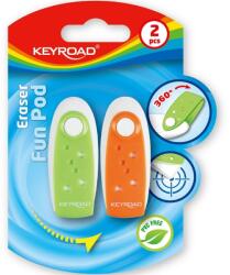Keyroad Radír, PVC mentes 2 db/bliszter Keyroad Fun Pod vegyes színek - suplix