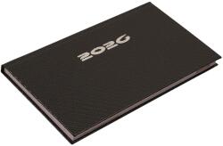 Realsystem Zsebnaptár fekvő Carbon, fehér lapokkal acél Realsystem 2026 - suplix