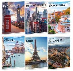 Ars Una Füzet iskolai A4, 40lap, kockás Ars Una CITYSCAPE 10db/csomag