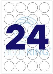  Etikett címke, 40mm, kör 100 lap, 24 címke/lap - suplix