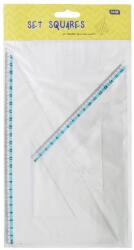 Educa Vonalzókészlet, háromszög 16 cm és 24cm, ( 45°/60° ) 2 db/bliszter Educa