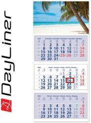 Dayliner Speditőr naptár 3 tömb, 3 hónap Maxi Club 350 × 820 mm, fehér lapokkal Tengerpart Dayliner 2026 - suplix