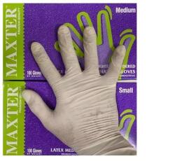 Maxter Gumikesztyű latex púderes M 100 db/doboz Maxter bézs