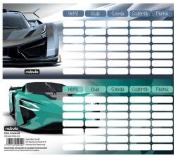 Nebulo Órarend egylapos Sportautó, 25 db/csomag, Nebulo