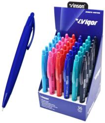 Vinson Golyóstoll nyomógombos 0, 7mm Vinson G2 vegyes test displ 36 db/display - suplix