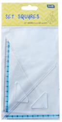 Educa Vonalzókészlet, háromszög 10 cm és 14cm, ( 45°/60° ) 2 db/bliszter Educa