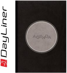 Dayliner Határidőnapló Central A5 napi, fehér lapokkal fekete - szürke Dayliner 2026