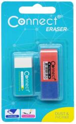 Connect Radír Connect 2 db/blister piros/kék C-36BR, fehér szögletes C-36W