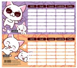 Nebulo Órarend egylapos Cicás, 25 db/csomag, Nebulo - suplix