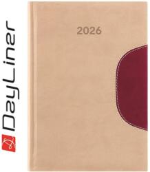 Dayliner Határidőnapló Memphis A5 napi, fehér lapokkal bézs-padlizsán Dayliner 2026 - suplix