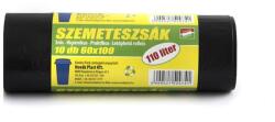 Szemeteszsák 110 liter 60 x 100 cm 25 mikron 10 db/tekercs fekete - suplix