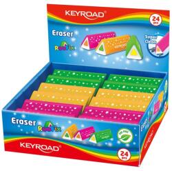 Keyroad Radír, PVC mentes 24 db/display Keyroad Roo Fix vegyes színek - suplix