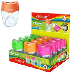 Keyroad Hegyező 2 lyukú tartályos 12 db/display Keyroad Mellow 2 vegyes színek - suplix