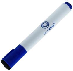 BLUERING Táblamarker 3mm, mágneses, táblatörlővel multifunkciós Bluering® kék - suplix