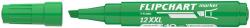 ICO Flipchart marker vízbázisú 1-4mm, vágott Artip 12XXL zöld