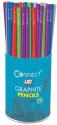 Connect Grafitceruza HB, színes, kerek test, Connect 72 db/csomag,