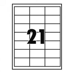  Etikett címke, 63, 5x38, 1mm, 100 lap, 21 címke/lap - suplix