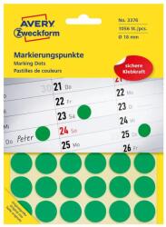 AVERY Etikett címke, o18mm, jelölésre, 24 címke/ív, 44 ív/doboz, Avery zöld - suplix